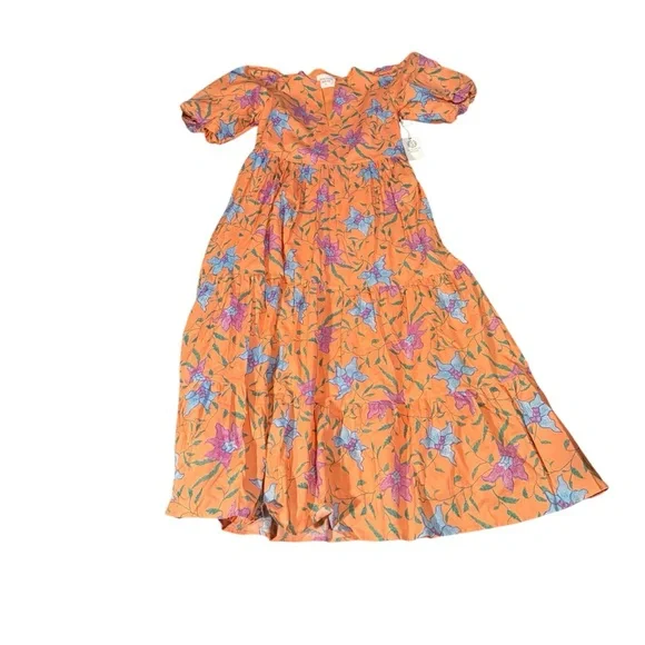 open lace back dress Orange Multi Floral Maxi Dress - All Dresses